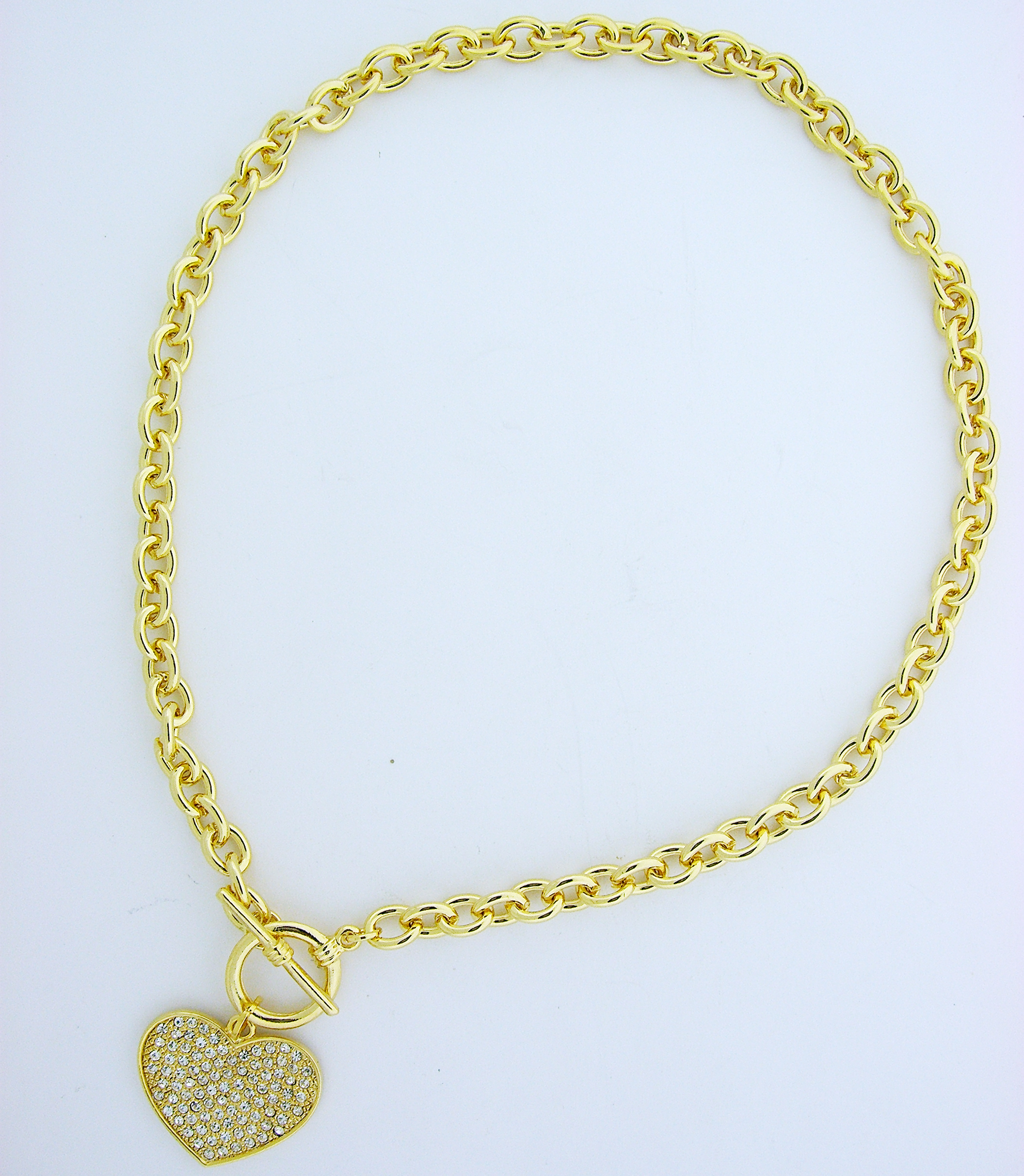 14K Gold Plated Heart Pendant Necklace