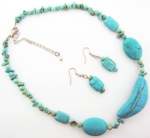 Turquoise Necklace with earrings