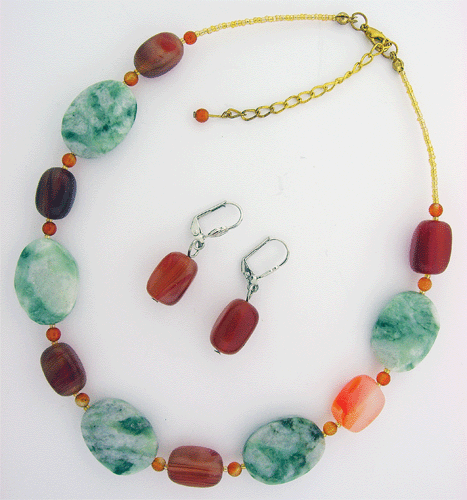 Green Mass and Brazilian Fire Agate