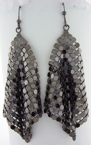 Black stainless steel earrings