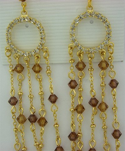Golden Drop Swarovski earrings