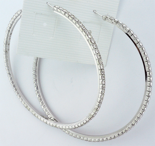 Round Earrings with Swarovski Stones