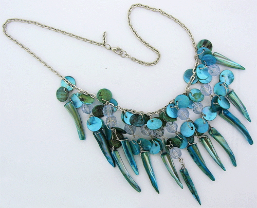 Blue Shell Necklace