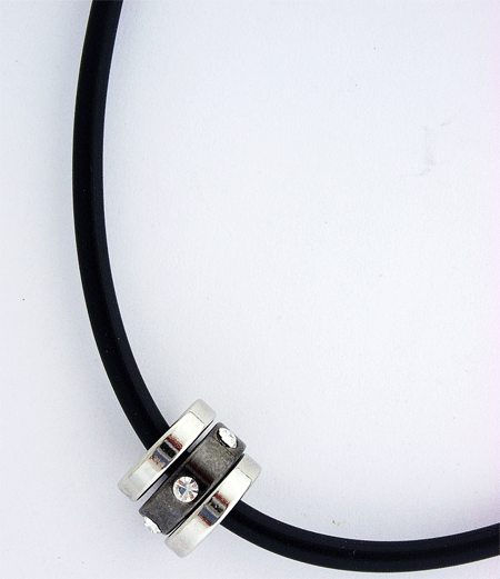 Black Rubber Necklace with pendent