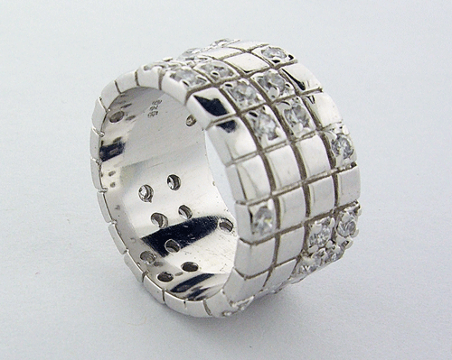Sterling Silver Ring with CZs