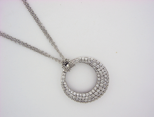 Sterling Silver Pendant with CZs