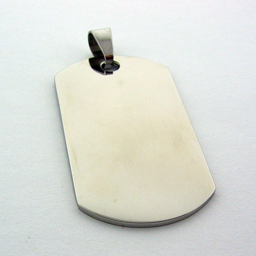 Plain Stainless Steel Engravable Dog Tag