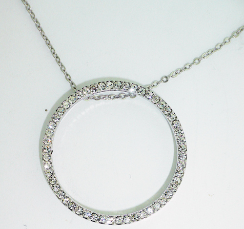 Round Clear Crystal Pendant