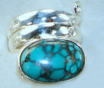 Green Turquoise Sterling Silver Ring