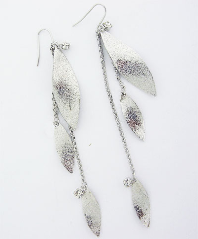 Silver Leaves Earrings